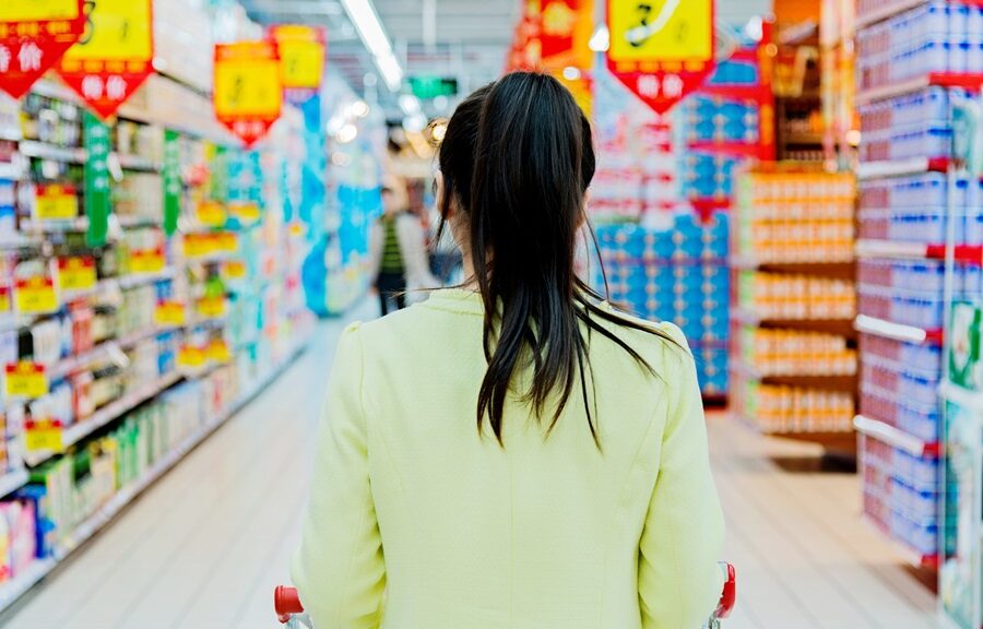 Woman at supermarket