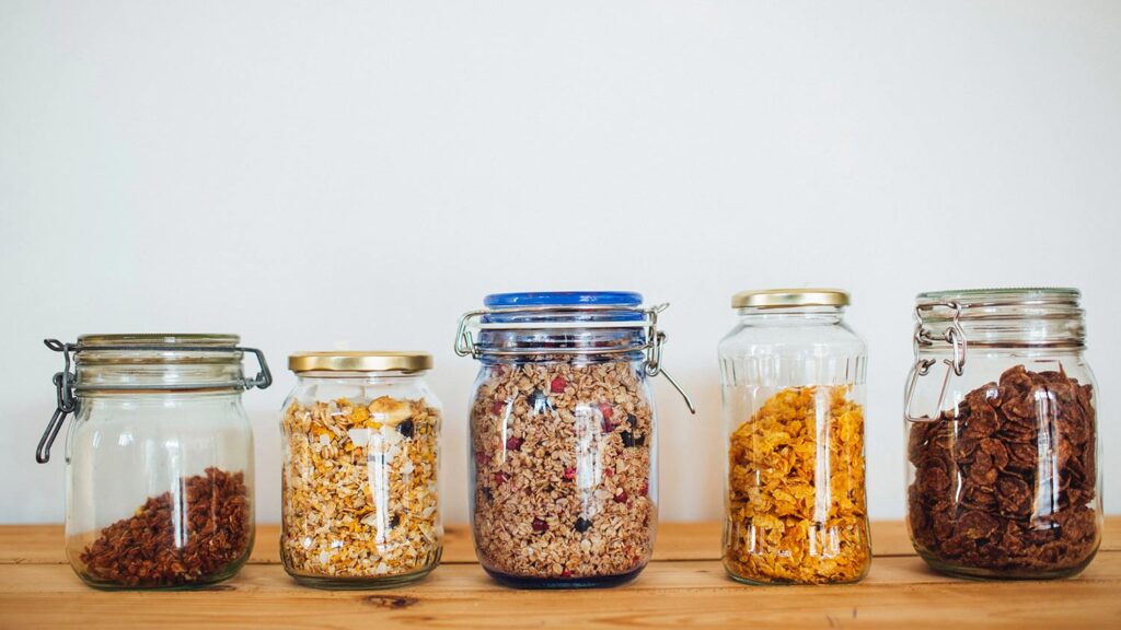 Jars of cereal
